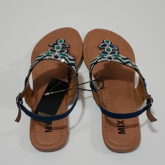 Blue Rhinestone Sandals - Picture 5 of 5